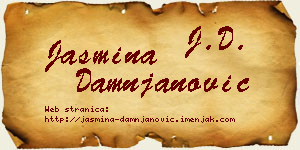Jasmina Damnjanović vizit kartica